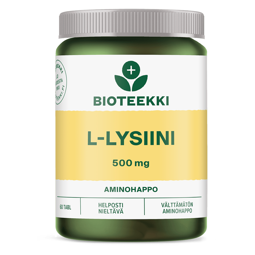 Bioteekki L-Lysiini 500 mg 60 tabl. - integratoridirecthub.com