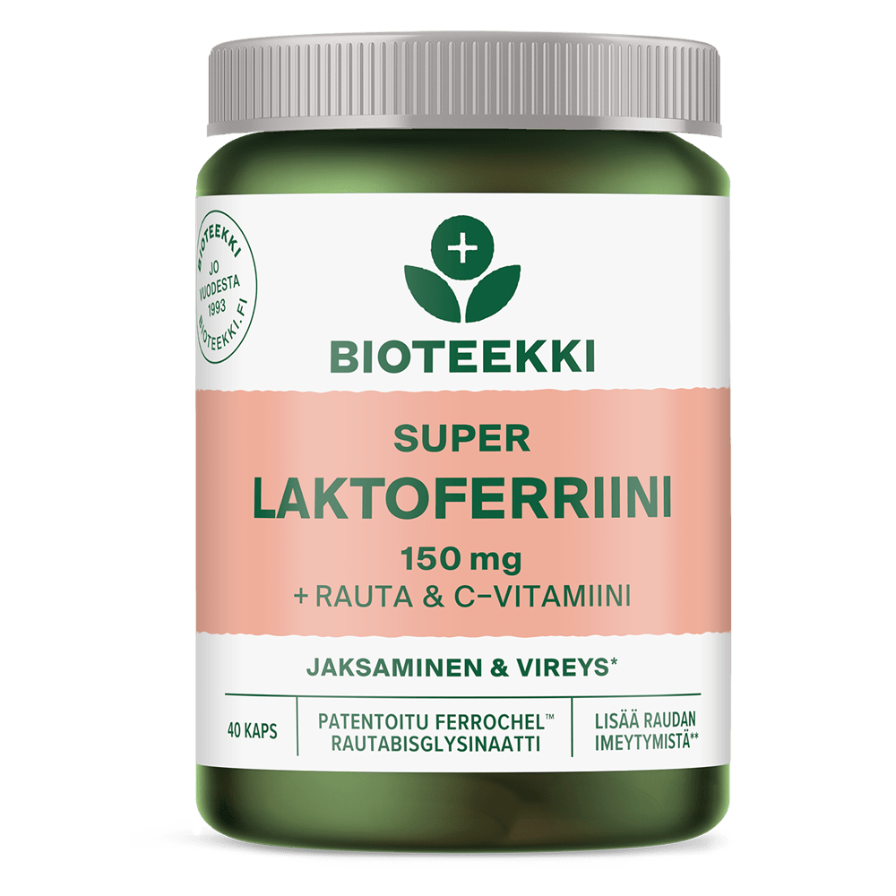 Bioteekki Super Laktoferriini 150 mg + Rauta & C 40 kaps. - integratoridirecthub.com
