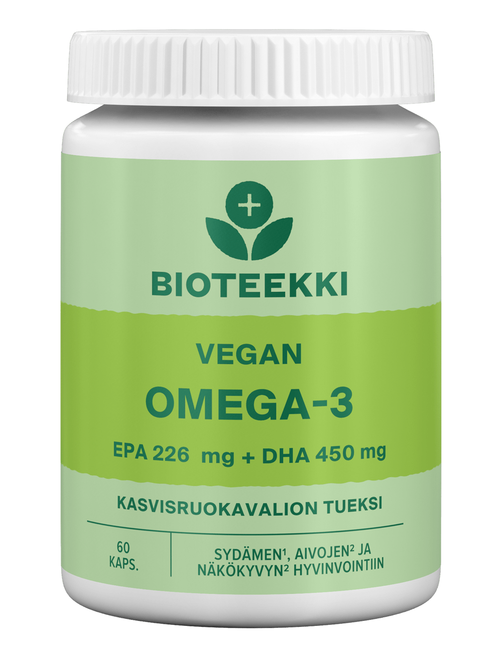 Bioteekin Vegan Omega-3 EPA 226 mg + DHA 450 mg 60 kaps. - integratoridirecthub.com