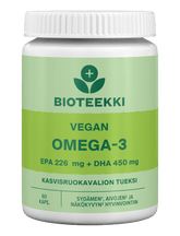 Bioteekin Vegan Omega-3 EPA 226 mg + DHA 450 mg 60 kaps. - integratoridirecthub.com