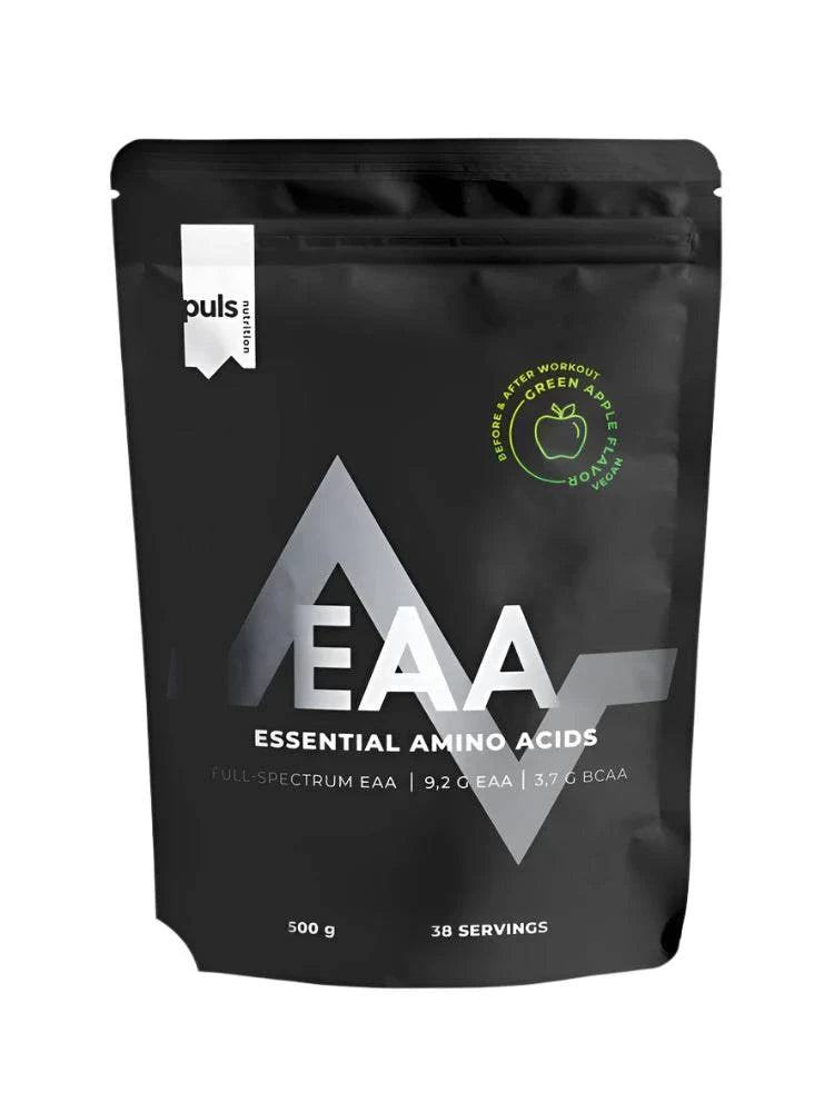Puls Nutrition EAA 500 g - Aminohappojauhe Vihreä omena - integratoridirecthub.com