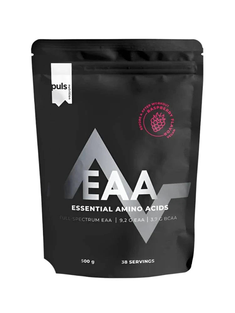 Puls Nutrition EAA 500 g - Aminohappojauhe Vadelma - erä - integratoridirecthub.com