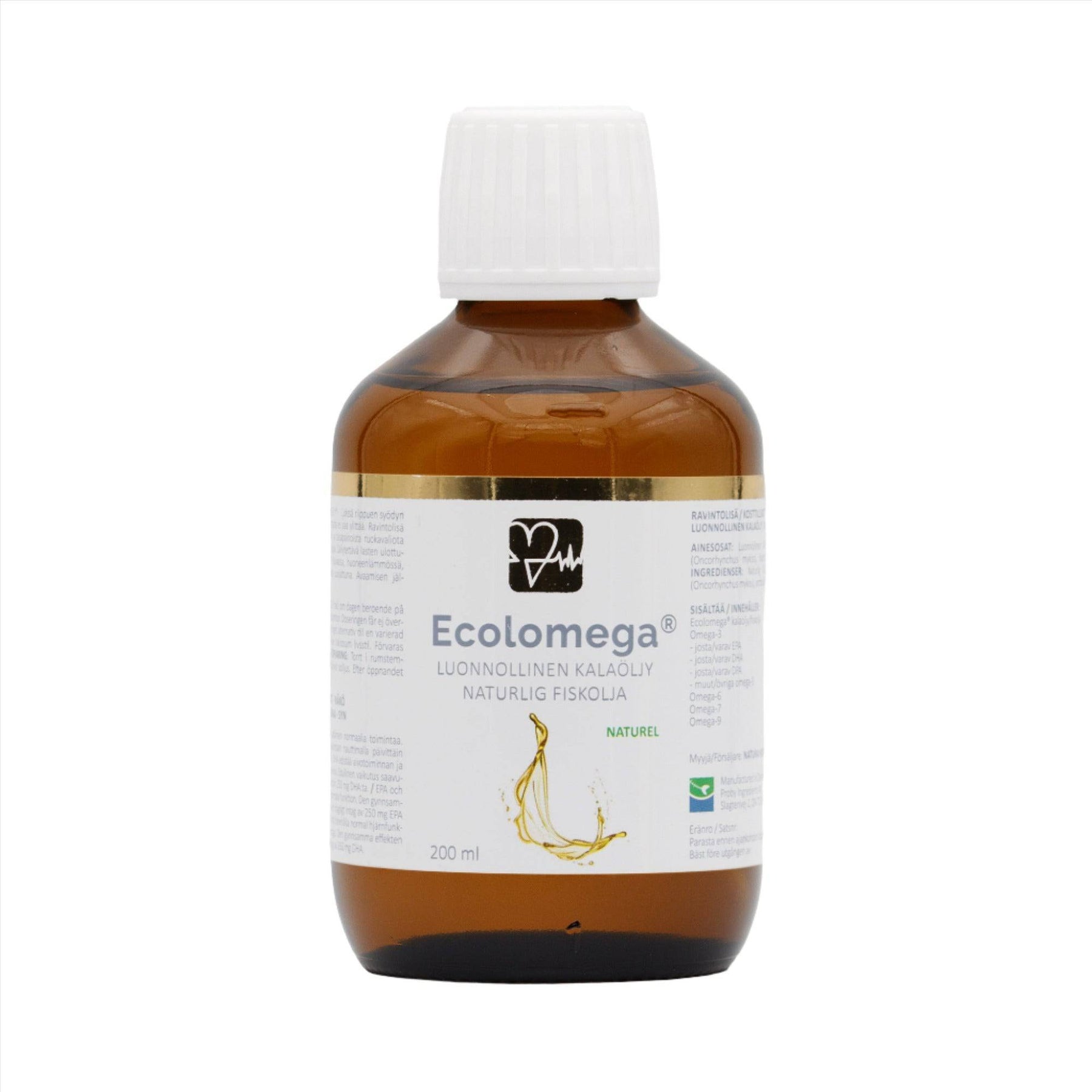 Ecolomega Nestemäinen Kalaöljy maustamaton 200 ml - integratoridirecthub.com