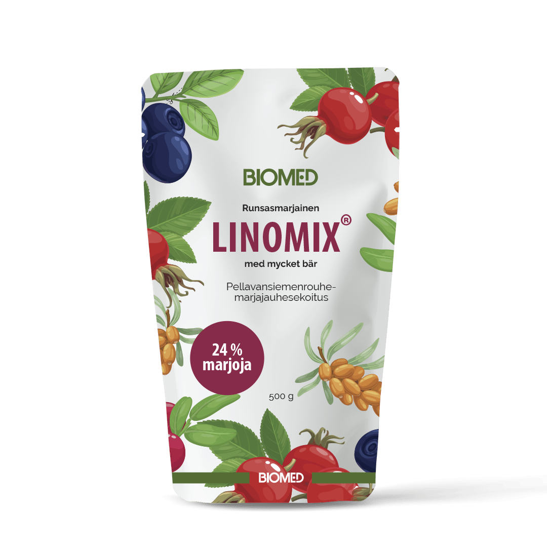 Biomed Linomix - Pellavansiemenrouhe 500 g - integratoridirecthub.com