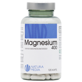 Natura Media Magnesium 400 mg 120 kaps., vahva magnesiumoksidi, integratoridirecthub.com