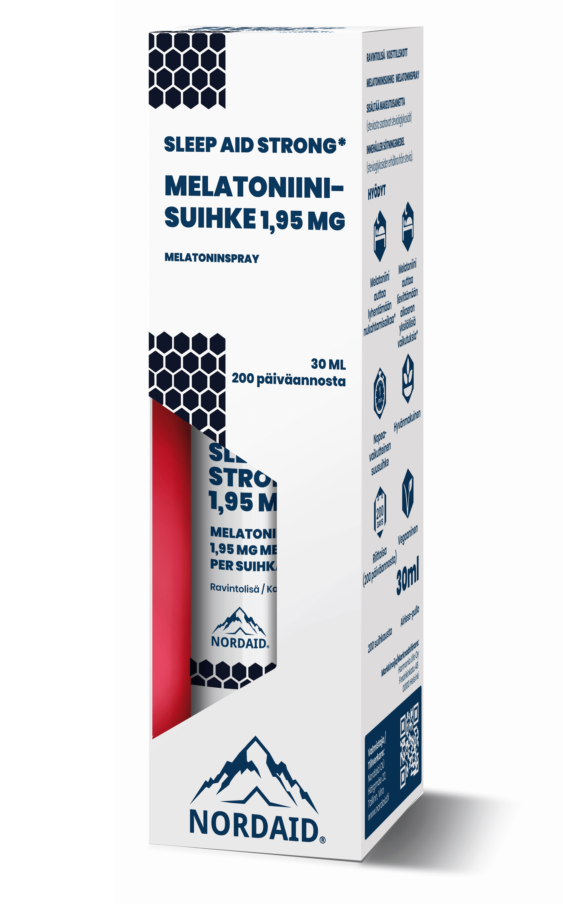 Nordaid Sleep Aid Strong - Vahva Melatoniinisuihke 1,95 mg 30 ml - integratoridirecthub.com