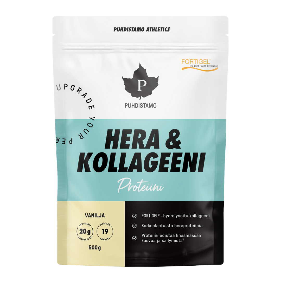 Puhdistamo Athletics Hera & Kollageeni Vanilja 500 g, integratoridirecthub.com