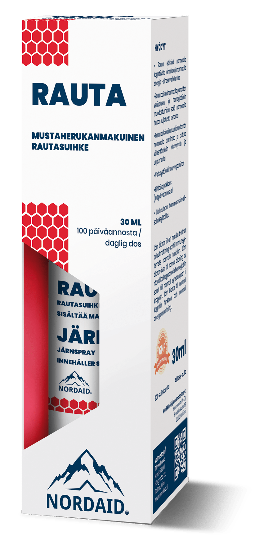 Nordaid Rauta suusuihke 30 ml (Mustaherukanmakuinen) - integratoridirecthub.com