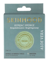 SkinMood Konjac Sponge Aloe Vera - Kasvosieni kuivalle ja herkälle iholle 1 kpl - integratoridirecthub.com