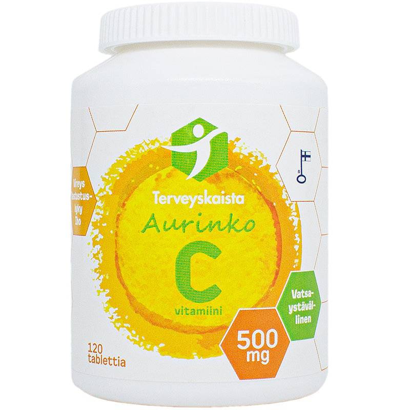 Terveyskaista Aurinko C-vitamiini 500 mg 120 tabl. - integratoridirecthub.com