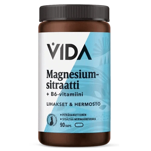 Vida Magnesiumsitraatti +B6 Pitkävaikutteinen 90 kaps. - integratoridirecthub.com