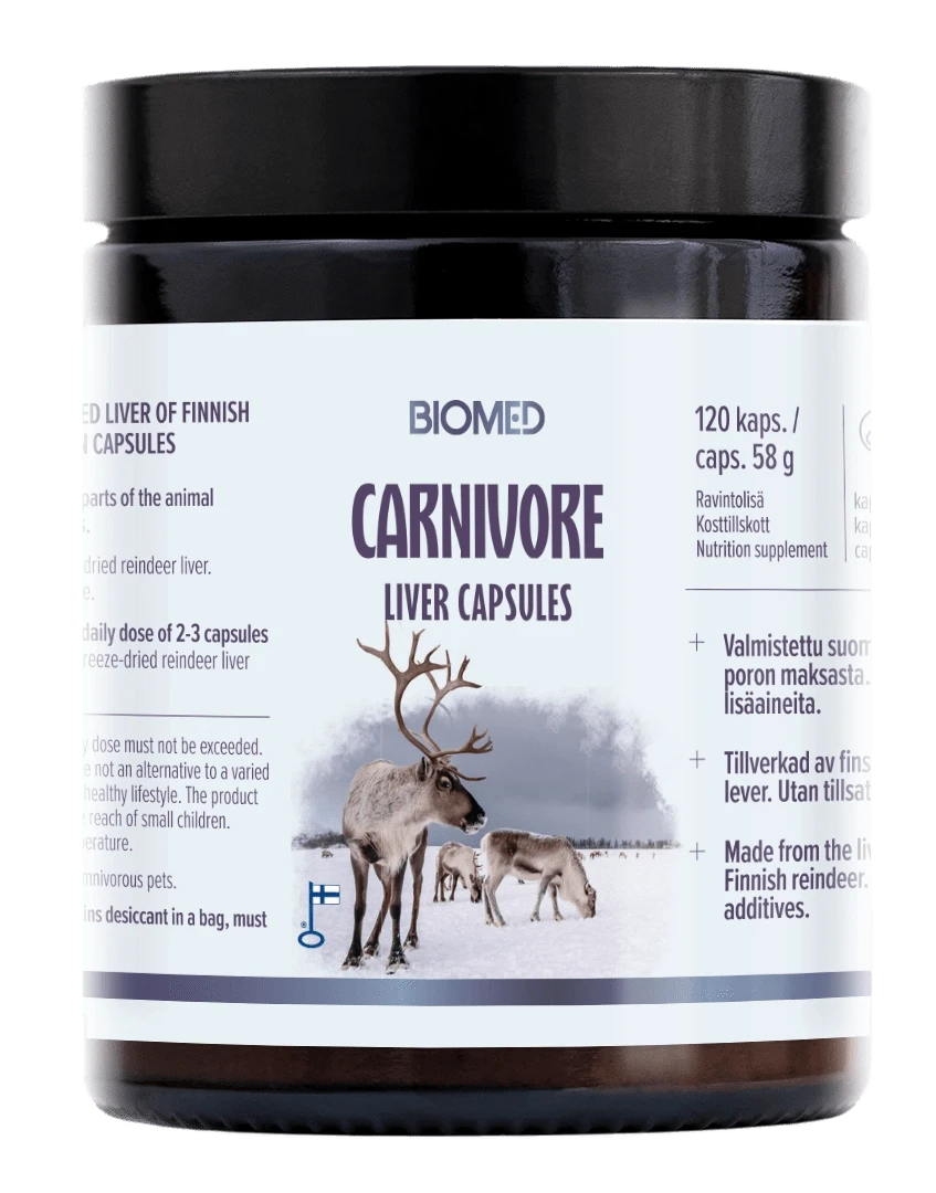 Biomed Carnivore Liver Capsules - Poronmaksakapselit 120 kaps. - integratoridirecthub.com