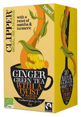 Clipper Ginger Green Tea - Inkivääri vihreä tee 20 teepussia - Päiväys 03/2025 - integratoridirecthub.com