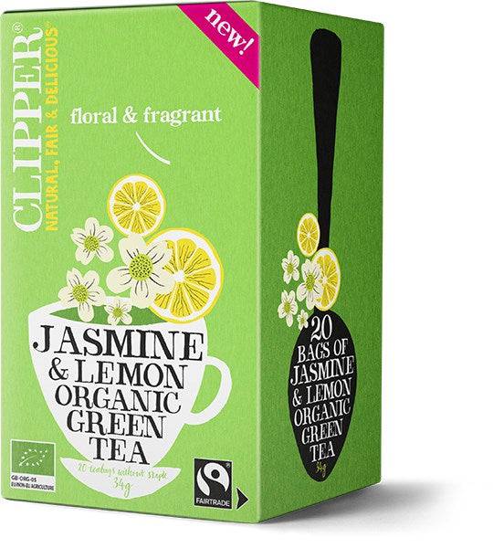 Clipper Jasmine & Lemon Green Tea - Jasmiini ja sitruuna vihreä tee 20 teepussia - integratoridirecthub.com
