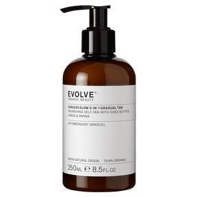 Evolve Organic Beauty Sunless Glow 3-In-1 Gradual Tan - Itseruskettava vartalovoide 250 ml - integratoridirecthub.com