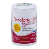 Ferroforte 100 Rauta + C-vitamiini 100 tabl. - integratoridirecthub.com
