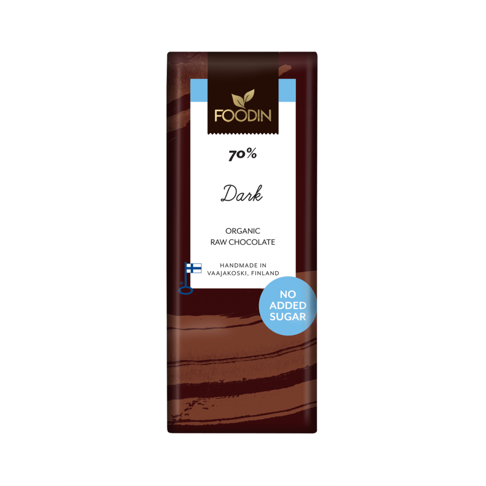Foodin Sokeroimaton Dark Raakasuklaa 70% - integratoridirecthub.com