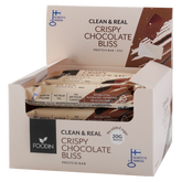 Foodin Clean & Real Protein Bar Crispy Chocolate Bliss  - Proteiinipatukka 12 x 55 g TUKKUPAKKAUS - integratoridirecthub.com