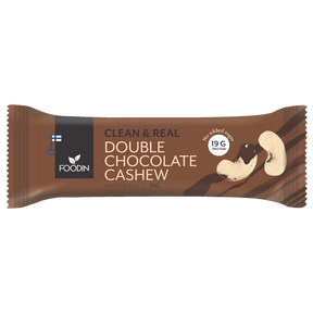 Foodin Clean & Real Double Chocolate Cashew - Proteiinipatukka - integratoridirecthub.com