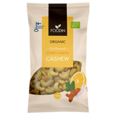 Foodin Dry Roasted Curry-Lemon Cashew - Paahdetut curry-sitruuna cashewpähkinät 120 g - integratoridirecthub.com