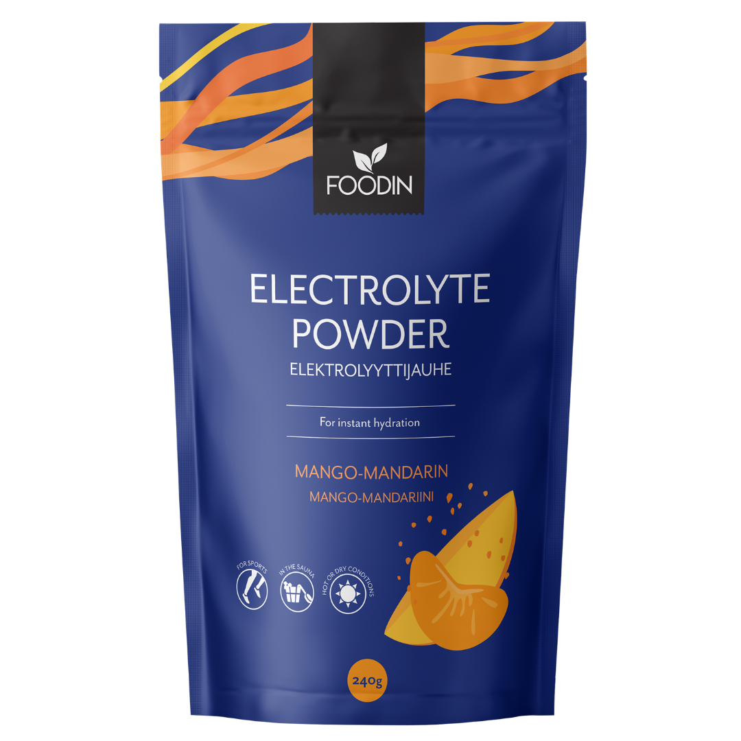 Foodin Elektrolyyttijauhe Mango-Mandariini 240 g - integratoridirecthub.com