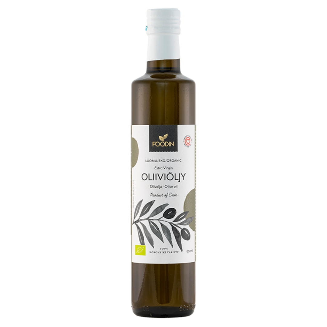 Foodin Extra Virgin Oliiviöljy, luomu 500 ml - integratoridirecthub.com