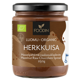 Foodin Herkkuisa Luomu Hasselpähkinä-raakasuklaalevite 250 g - integratoridirecthub.com