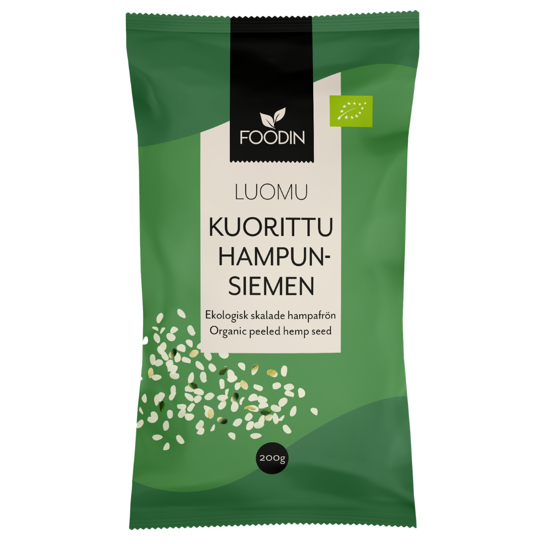 Foodin Kuorittu Hampunsiemen Luomu 200 g - integratoridirecthub.com
