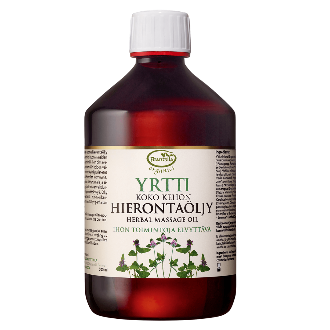 Frantsila Yrtti Koko Kehon hierontaöljy 500 ml - integratoridirecthub.com