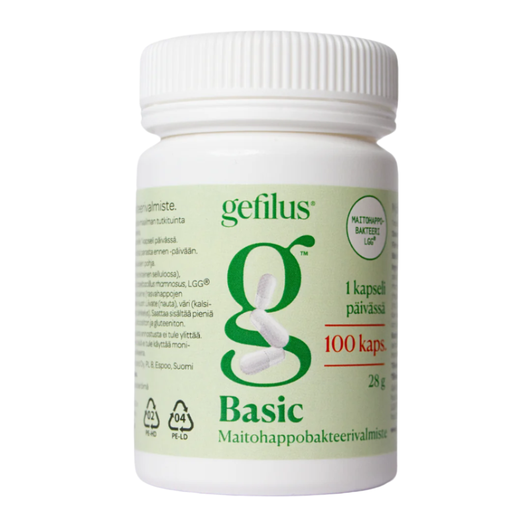 Gefilus Basic Maitohappobakteeri Säästöpakkaus 100 kaps. - integratoridirecthub.com