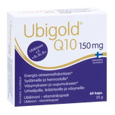 Ubigold Q10 150 mg - Ubikinoni-vitamiinikapseli 60 kaps. - integratoridirecthub.com