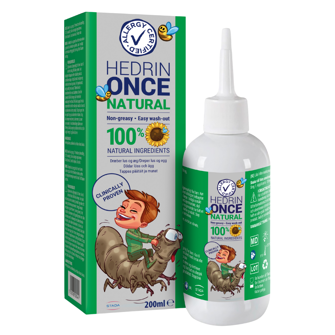 Hedrin Once Natural 200 ml luonnollinen ja tehokas täihoito päätäit integratoridirecthub.com