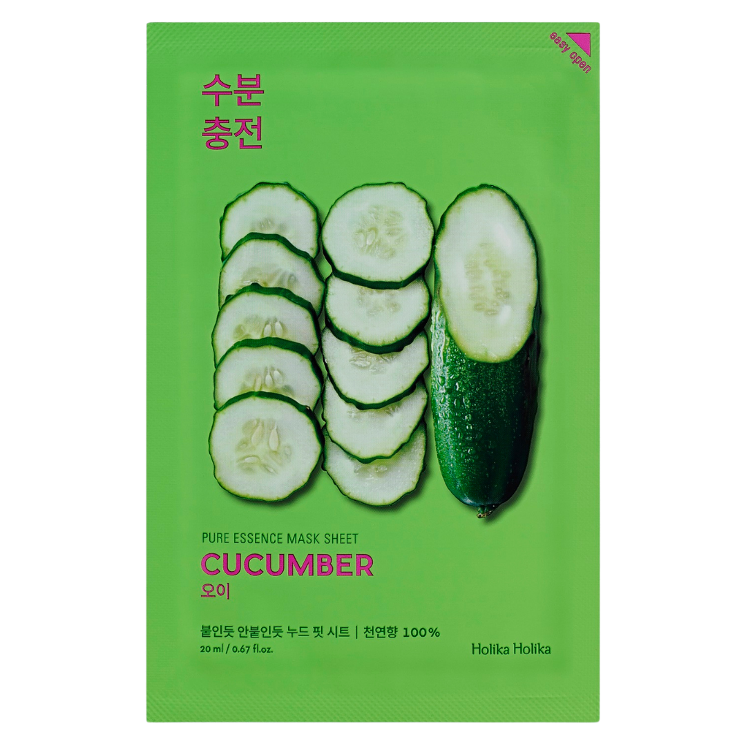 Holika Holika Pure Essence Mask Sheet Cucumber - Kasvonaamio 1 kpl - integratoridirecthub.com