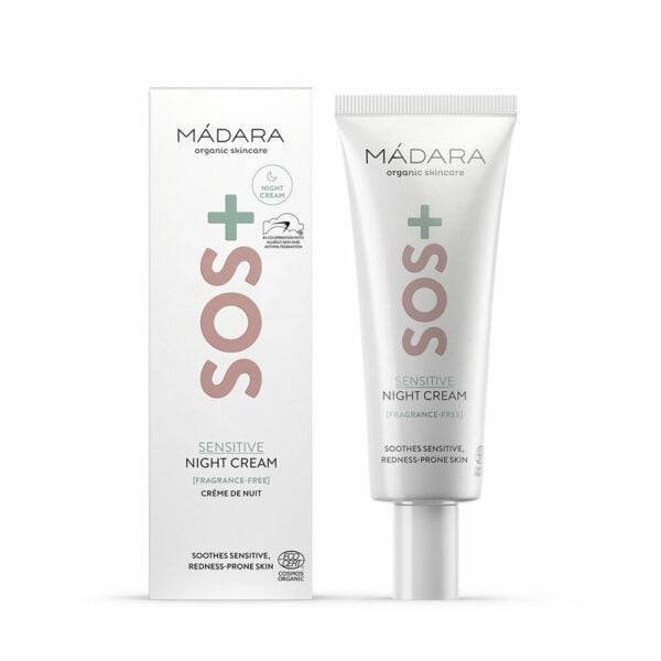 Madara SOS+ Sensitive Night Cream - Yövoide herkälle iholle 70 ml - integratoridirecthub.com