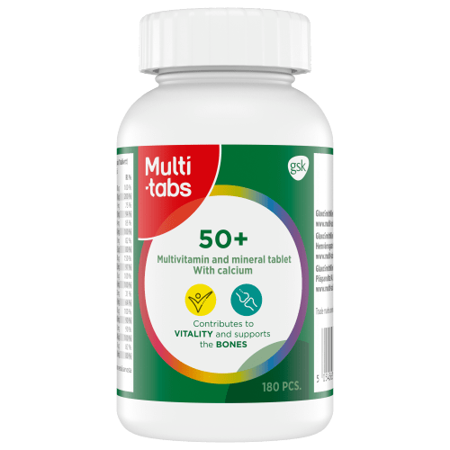Multi-tabs 50+ Monivitamiini+ Kalsium 100 tabl. - integratoridirecthub.com