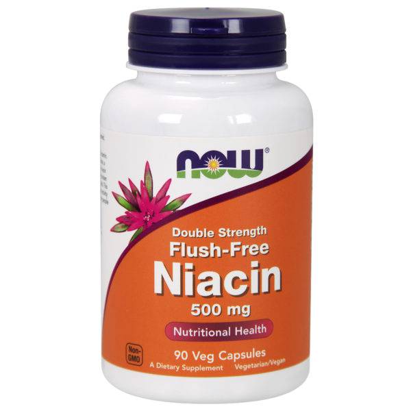 Now Foods Flush-Free Niacin 500mg + Vahva B3-vitamiini 90 kaps. - integratoridirecthub.com
