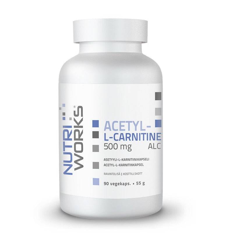 Nutri Works Acetyl - L-Carnitine 500mg - Asetyyli-L-Karnitiini 90 kaps. - integratoridirecthub.com