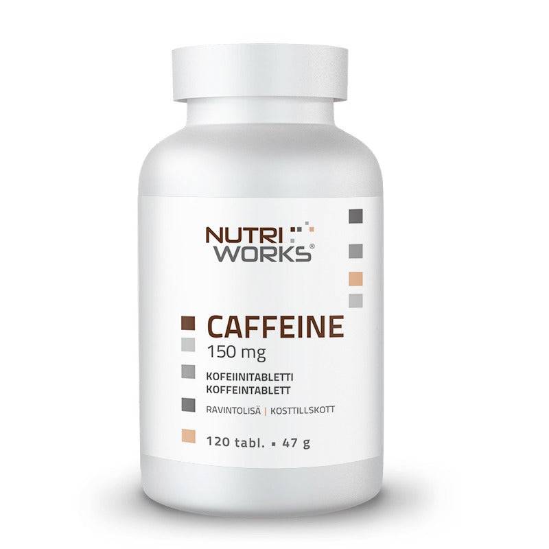 Nutri Works Caffeine - Kofeiinitabletti 120 tabl. 150 mg - integratoridirecthub.com