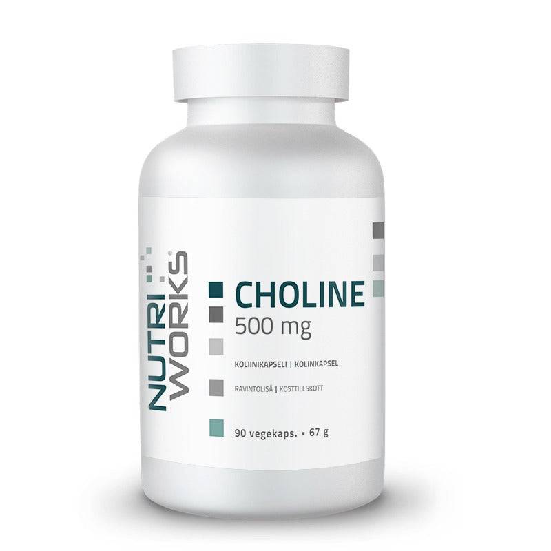Nutri Works Choline 500 mg - Koliini 90 kaps. - integratoridirecthub.com