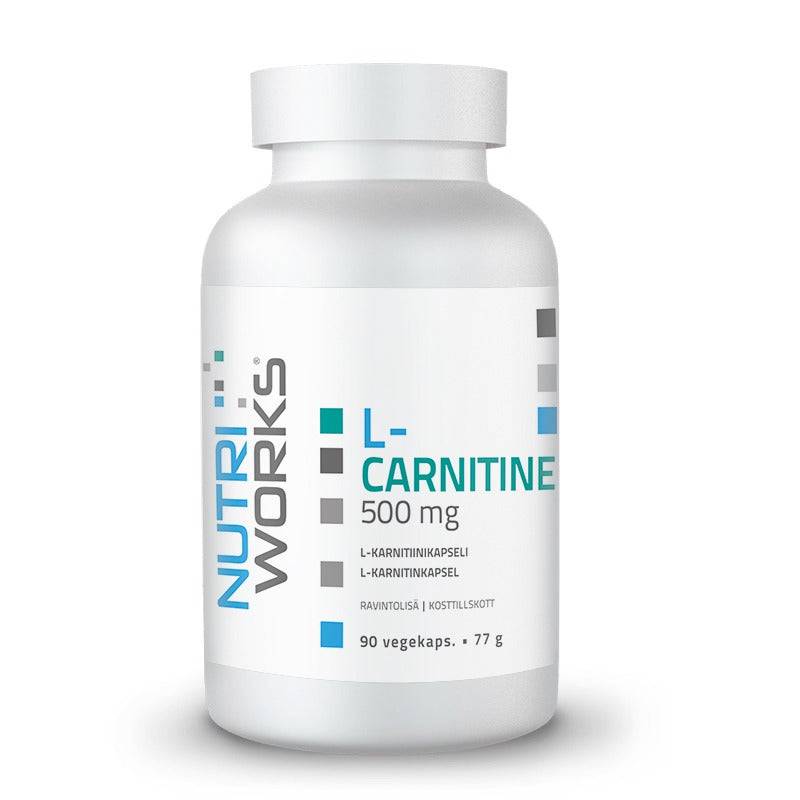 Nutri Works L-Carnitine 500 mg - L-Karnitiini 90 kaps. - integratoridirecthub.com