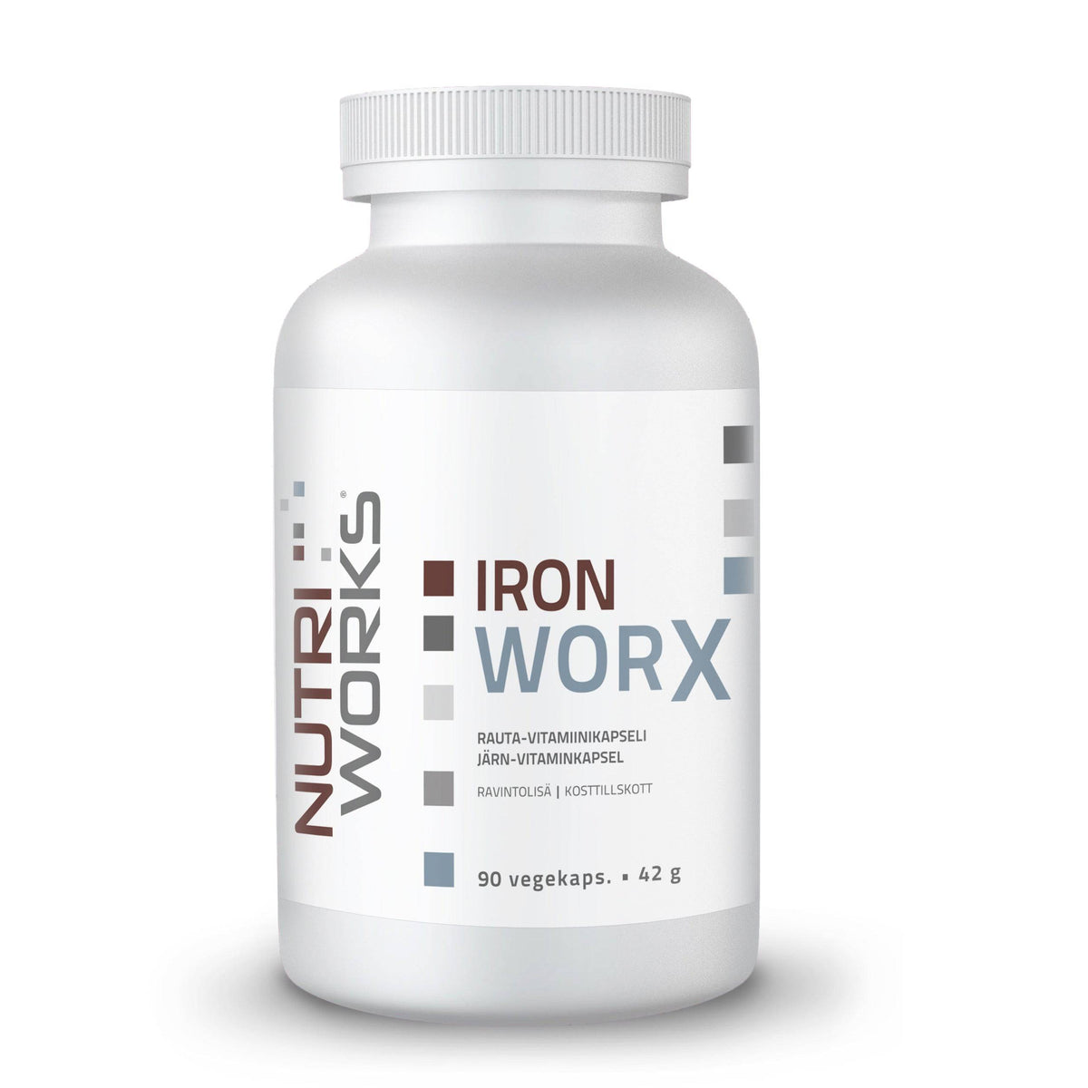 Nutri Works Iron Worx - Rauta-vitamiinikapseli 90 kaps. - integratoridirecthub.com