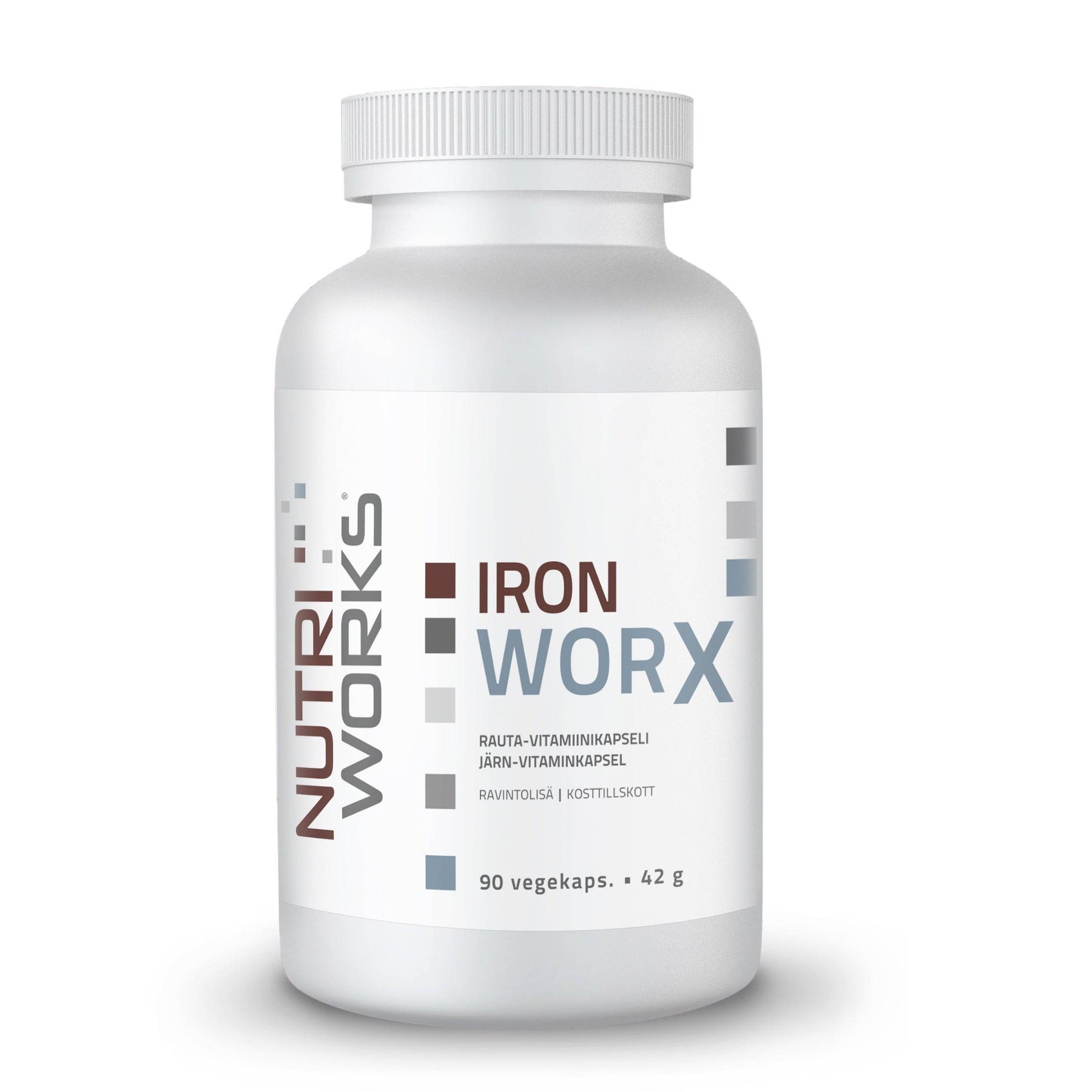 Nutri Works Iron Worx - Rauta-vitamiinikapseli 90 kaps. - integratoridirecthub.com