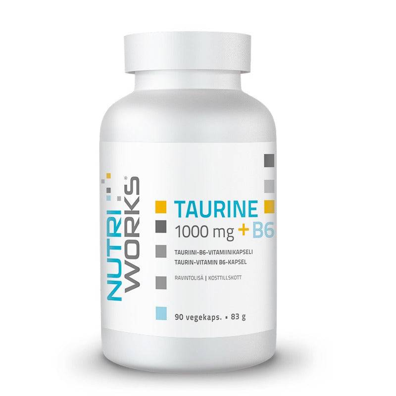 Nutri Works Taurine +B6 1000mg - Tauriini-B6-vitamiinikapseli 90 kaps. - integratoridirecthub.com