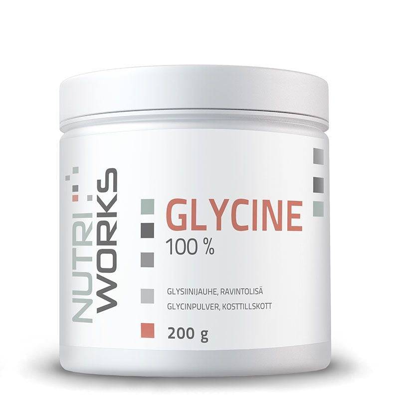 Nutri Works Glycine 100 % - Glysiinijauhe 200 g - integratoridirecthub.com