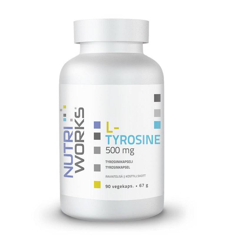 Nutri Works L-Tyrosine 500 mg - L-tyrosiinikapseli 90 kaps. - integratoridirecthub.com