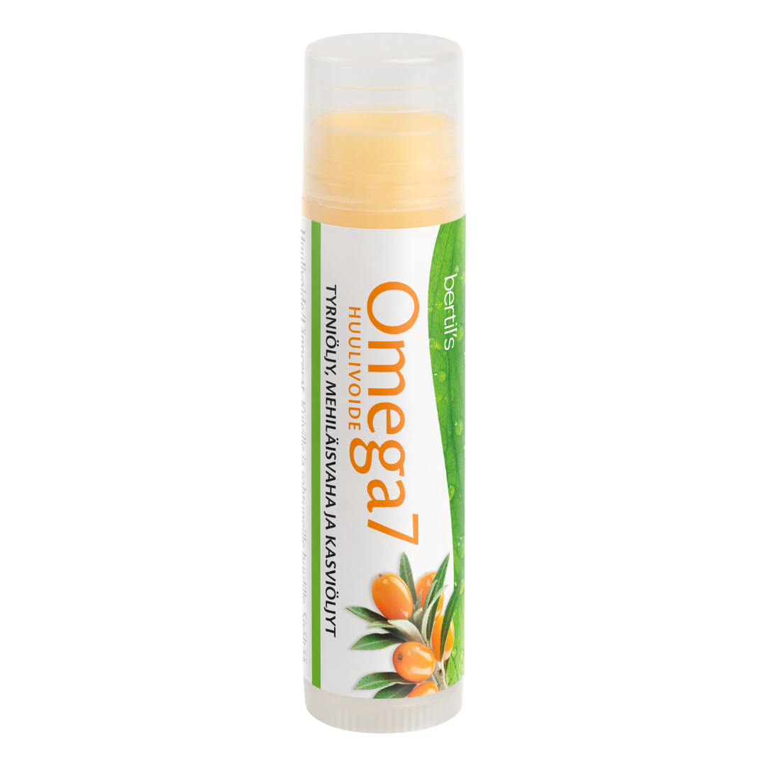 Bertil's Omega7 Huulivoide 5 g, kuivat huulet, integratoridirecthub.com