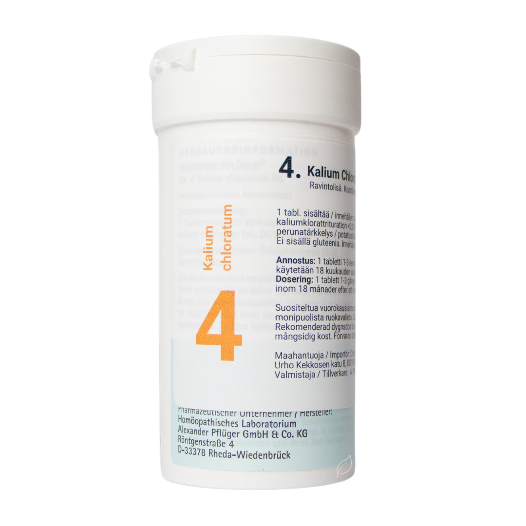 Pflüger Nro 4 Kalium Chloratum - Solusuola 400 tabl - integratoridirecthub.com