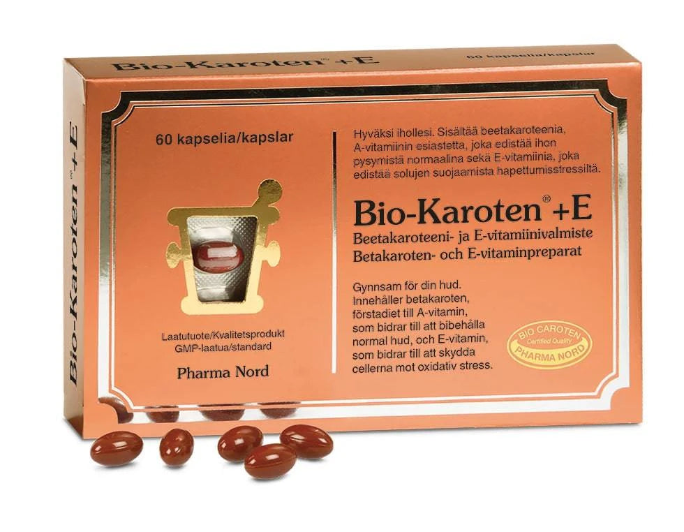 Pharma Nord Bio-Karoten+E 60 kapselia - integratoridirecthub.com