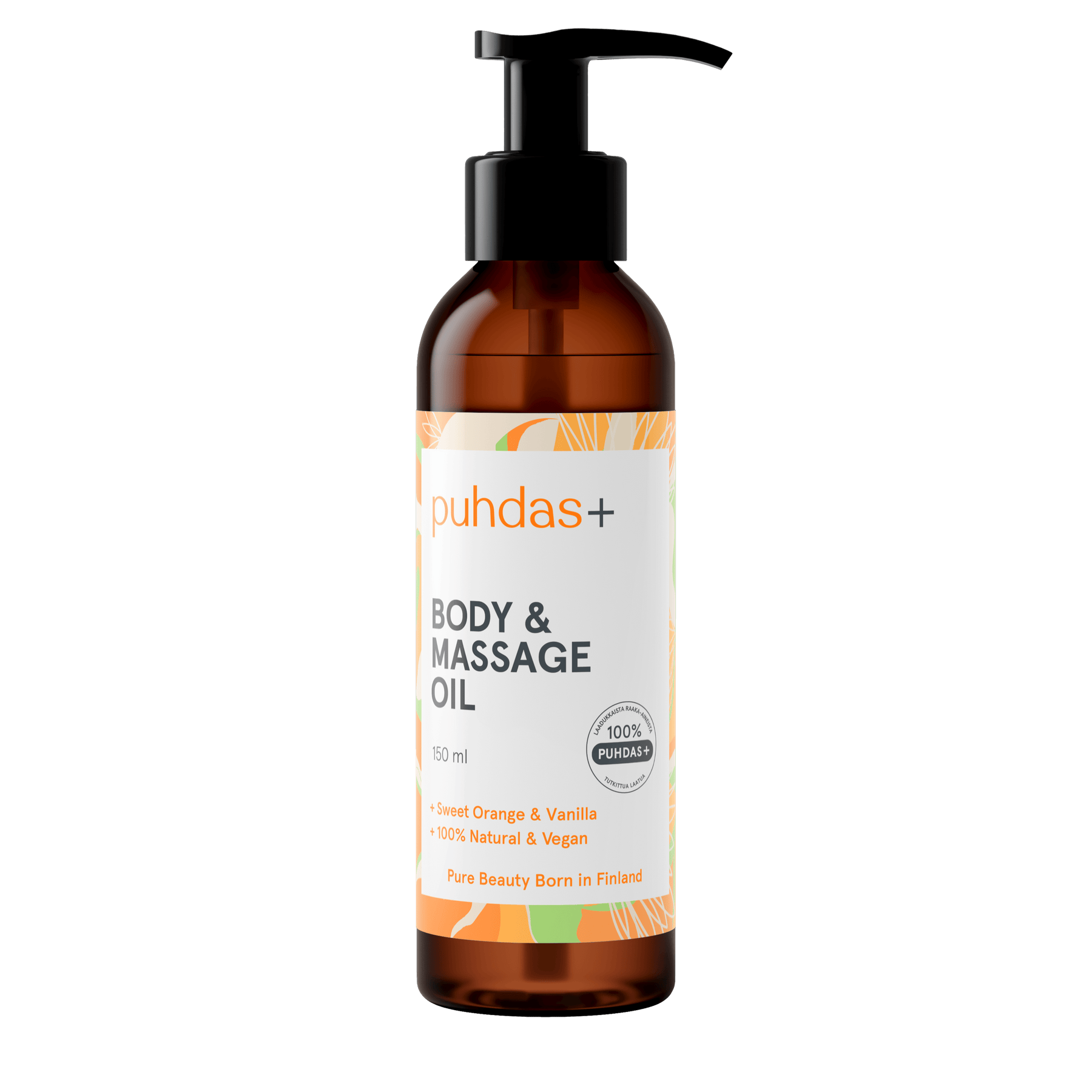Puhdas+ Body & Massage Oil - Vartalo & Hierontaöljy appelsiini ja vanilja 150 ml - integratoridirecthub.com