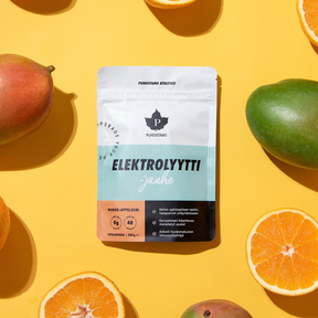 Puhdistamo Elektrolyyttijauhe Mango-Appelsiini 240 g nesteytys, liikunta, urheilu, nesteyttäjä, elektrolyytit, hikoilu, integratoridirecthub.com